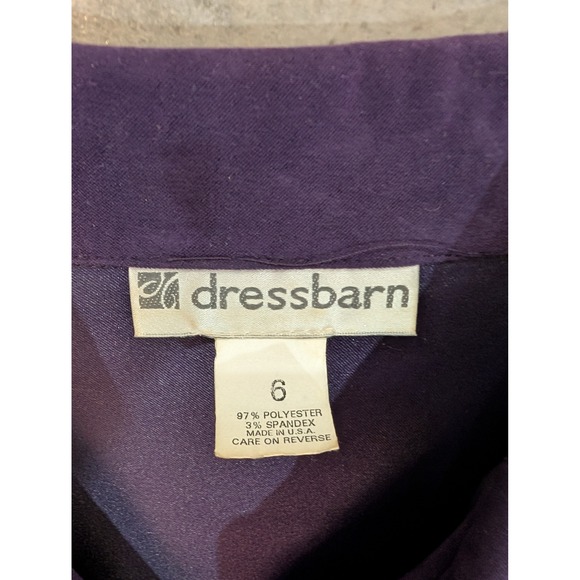 Vintage - Dress Barn - Purple Faux Suede Jacket Full Zip - Size 6 - Picture 2 of 3